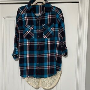Altard state Blue Plaid Shirt